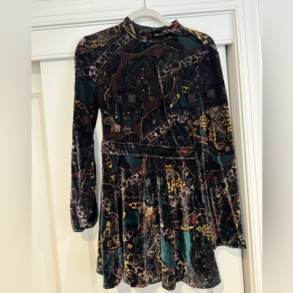 Free People open back velvet romper